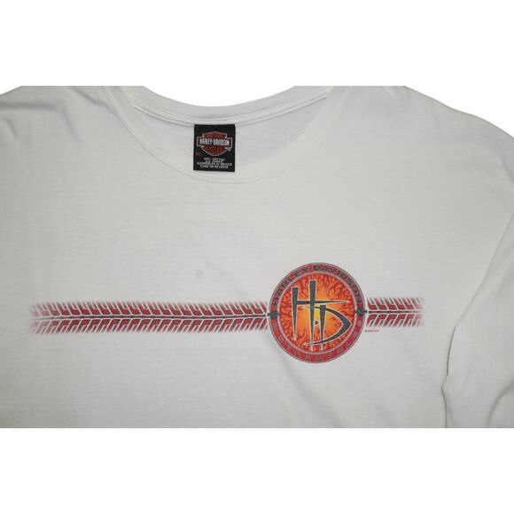 Harley-Davidson Tire Track Long Sleeve Shirt XL White - Picture 2 of 4